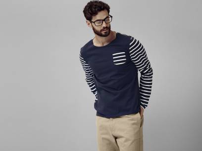 Saint James striped long-sleeve t-shirt