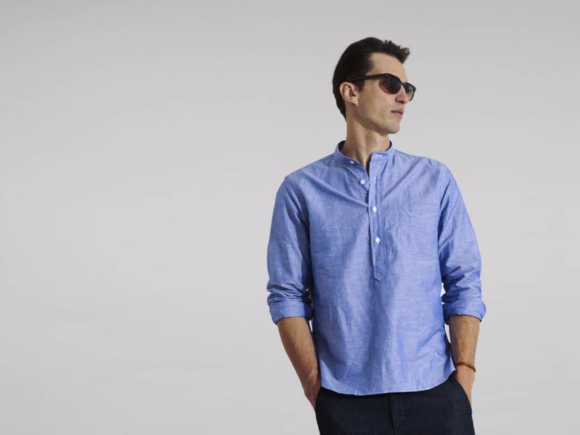 Monocle Voyage Stand Collar Shirt